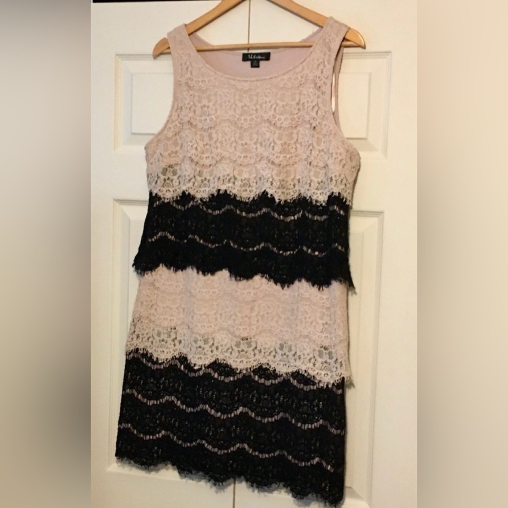2 for $75
Black Cream Tier Lace Dress